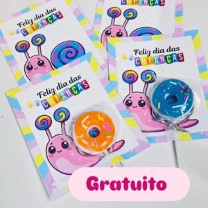 Cartão caracol dia das crianças