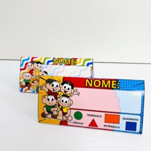 Crachá de mesa turma da Mônica