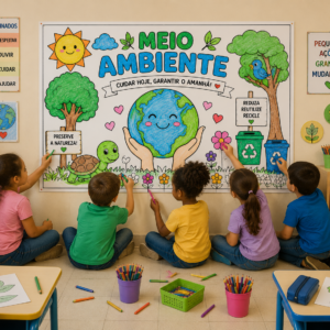 Painel colorir meio ambiente