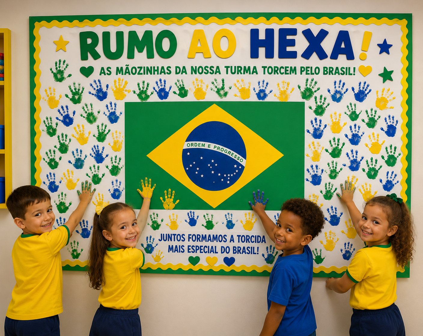 Bandeira mãozinha interativa