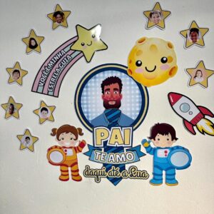 Painel dia dos pais 2 em 1 estrelas