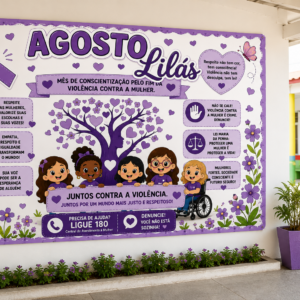 Painel agosto lilás