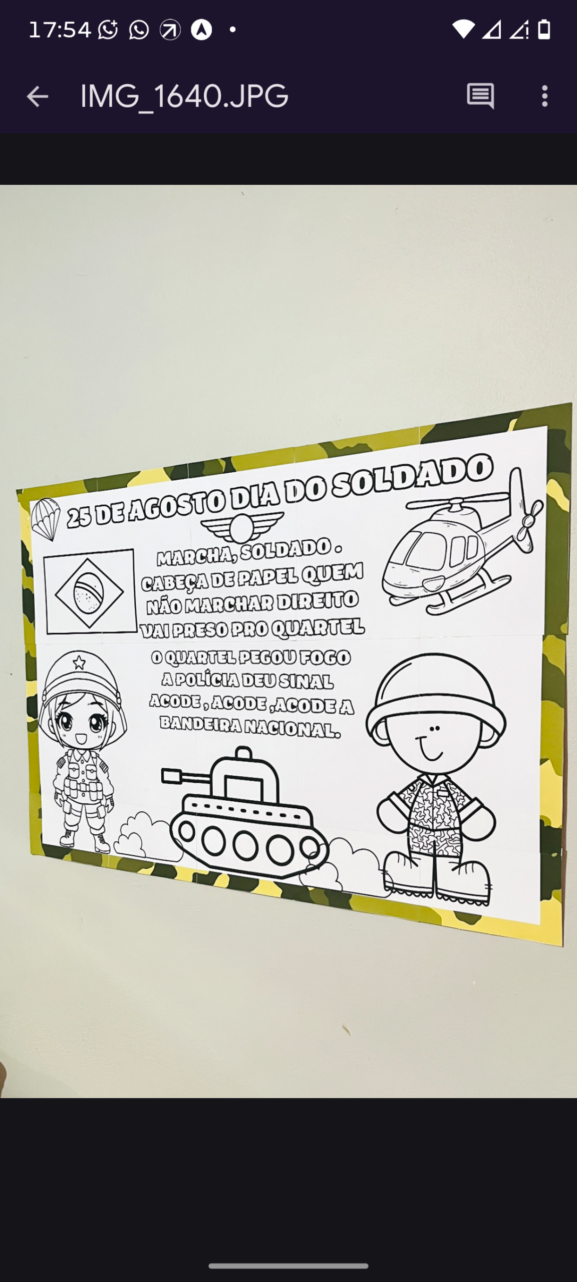 Painel colorir dia do soldado - Imagem 3