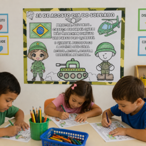 Painel colorir dia do soldado