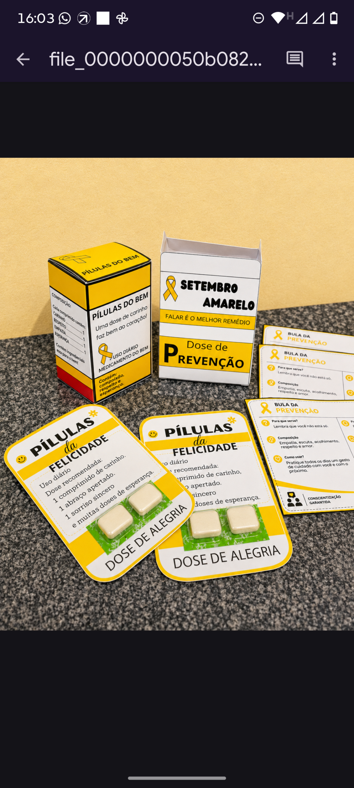 Lembrancinha setembro amarelo