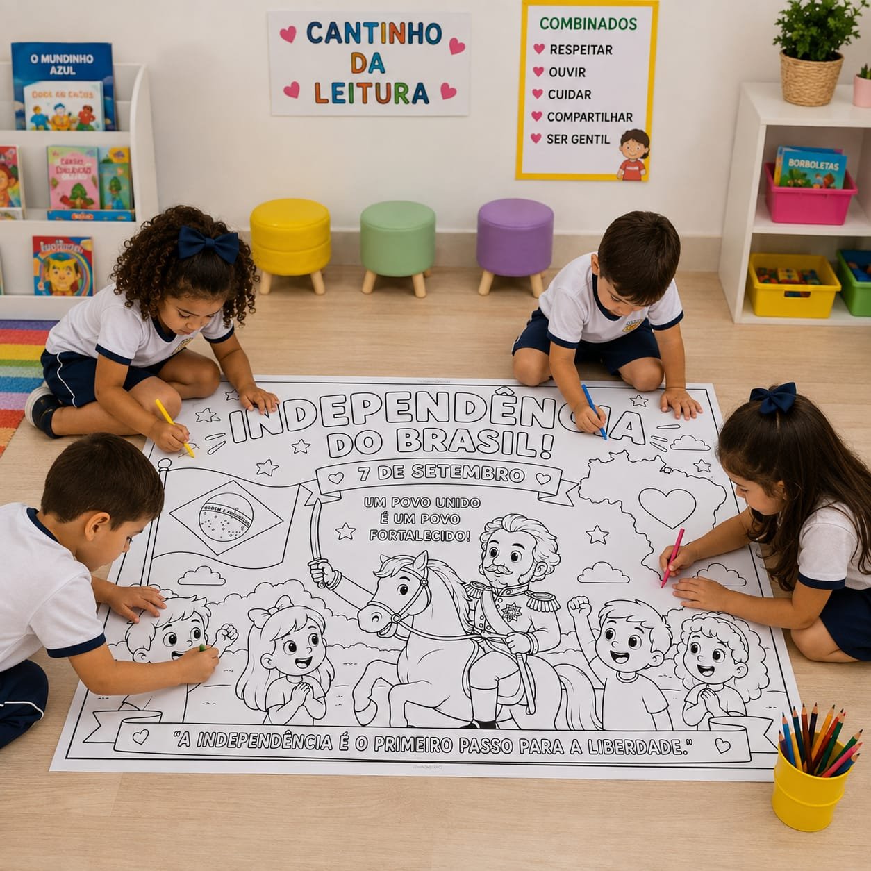 Painel colorir da independência - Imagem 2