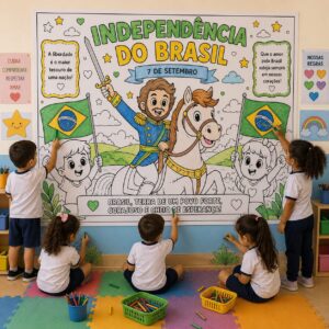 Painel 2 colorir da independência do Brasil